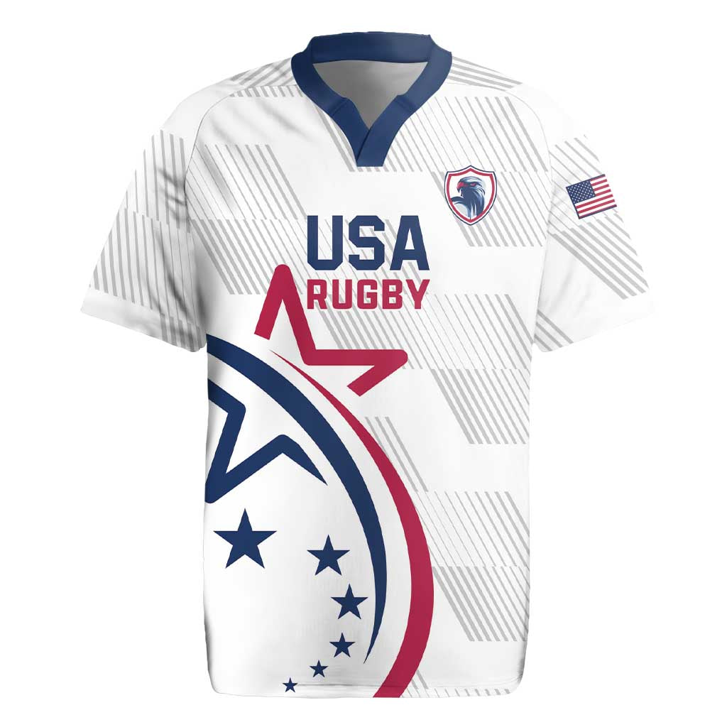 USA 2024 Rugby Jersey Soar Like an Eagle White Version - Wonder Print Shop