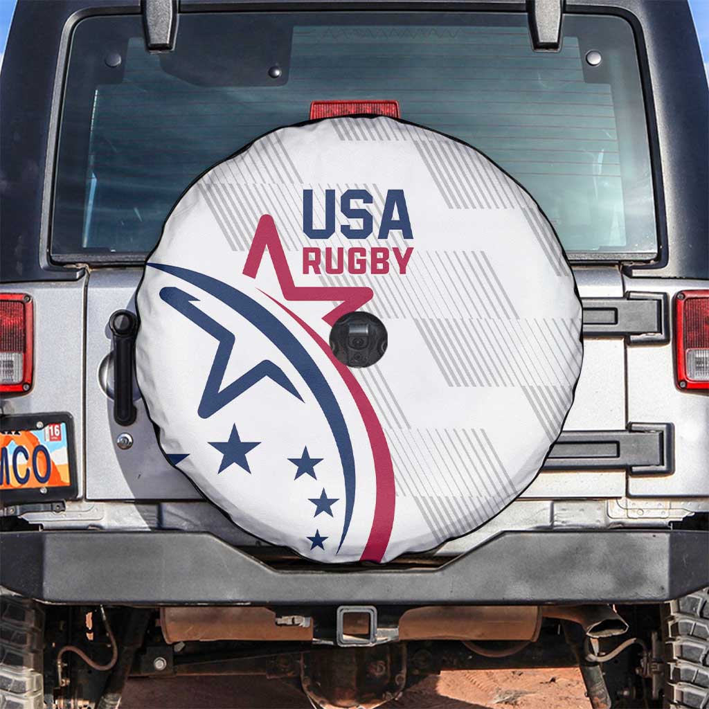 USA 2024 Rugby Spare Tire Cover Soar Like an Eagle White Version - Wonder Print Shop