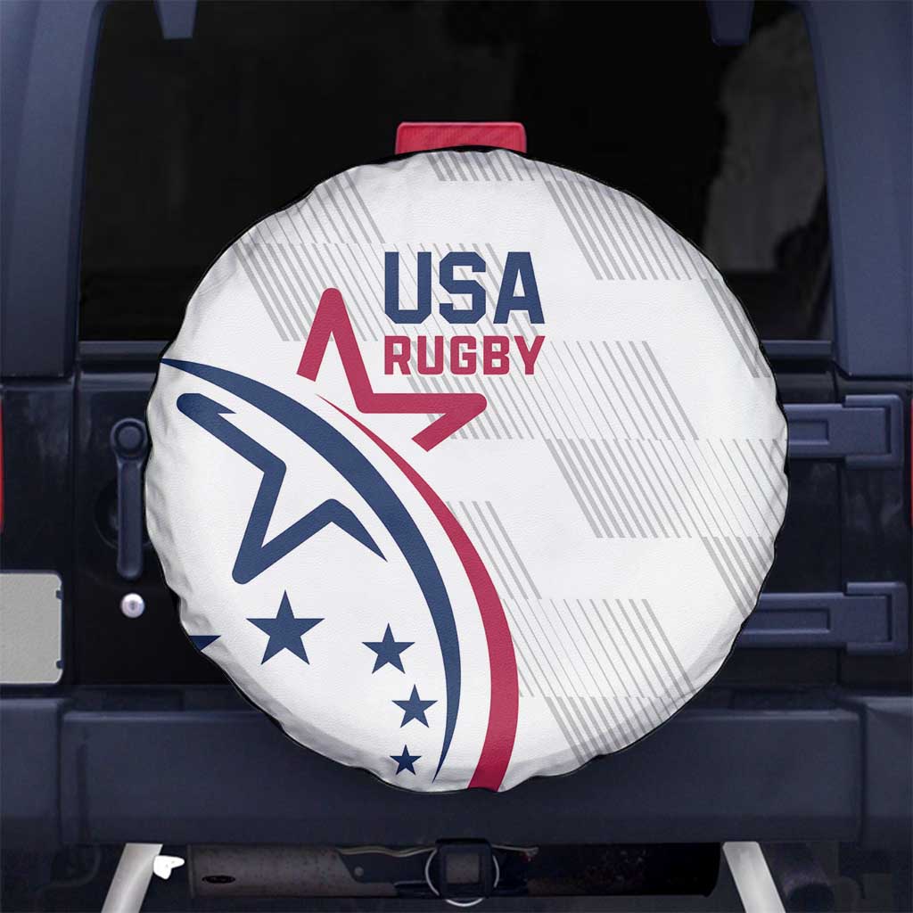 USA 2024 Rugby Spare Tire Cover Soar Like an Eagle White Version - Wonder Print Shop