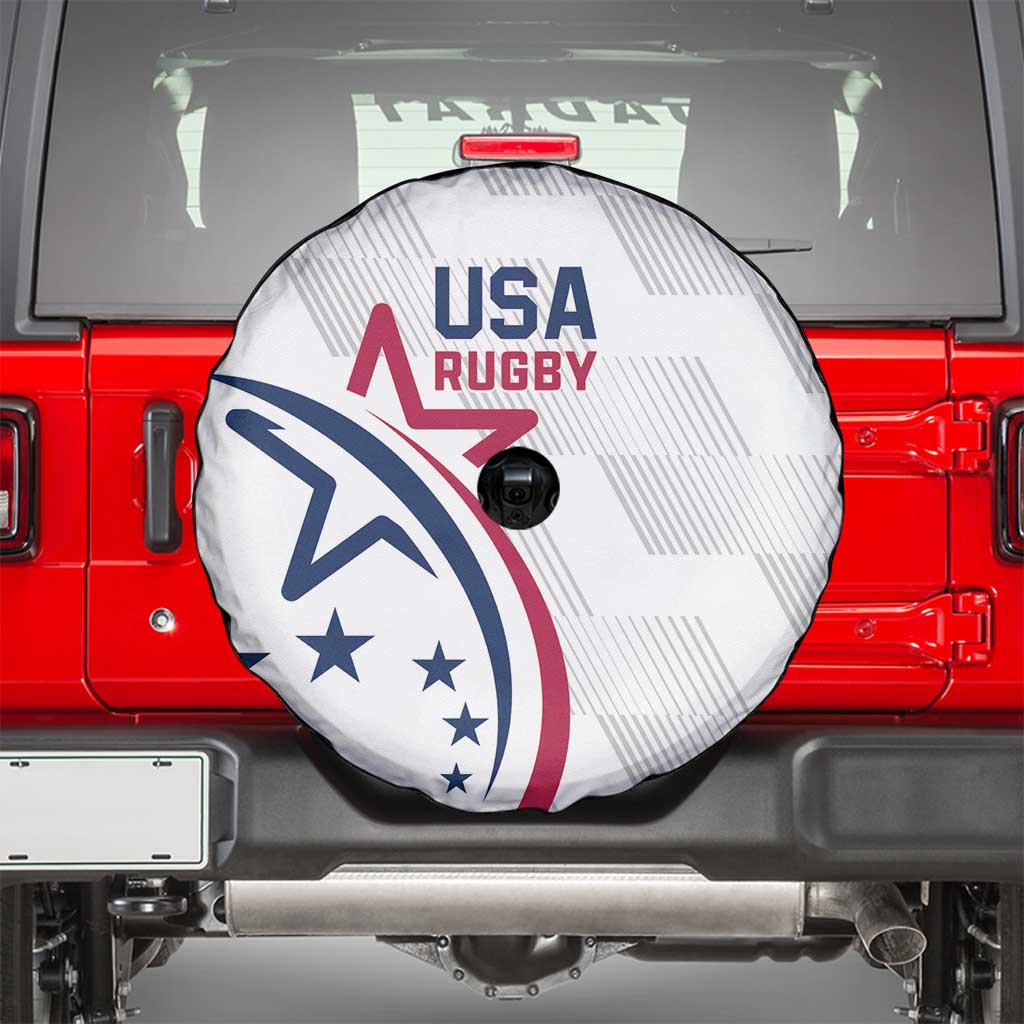 USA 2024 Rugby Spare Tire Cover Soar Like an Eagle White Version - Wonder Print Shop