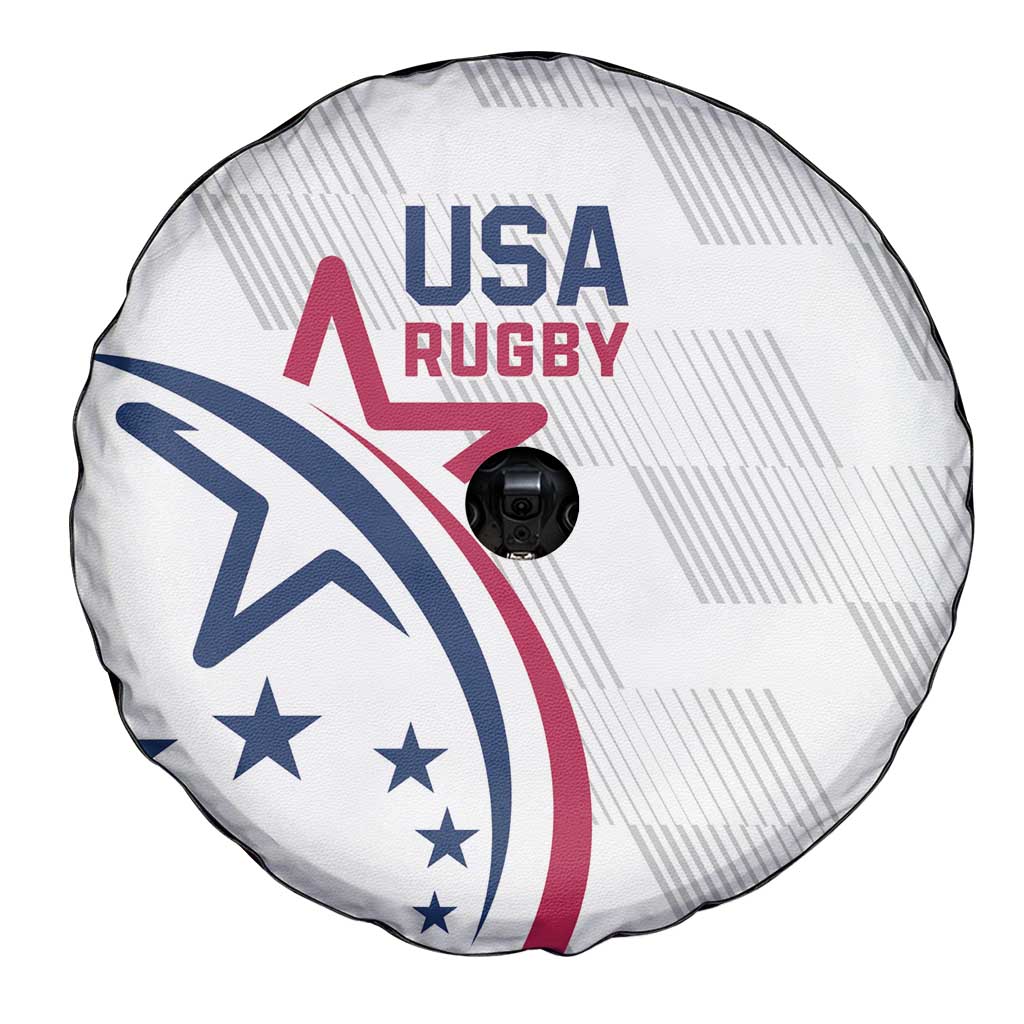 USA 2024 Rugby Spare Tire Cover Soar Like an Eagle White Version - Wonder Print Shop