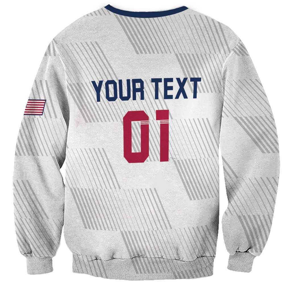 USA 2024 Rugby Sweatshirt Soar Like an Eagle White Version - Wonder Print Shop