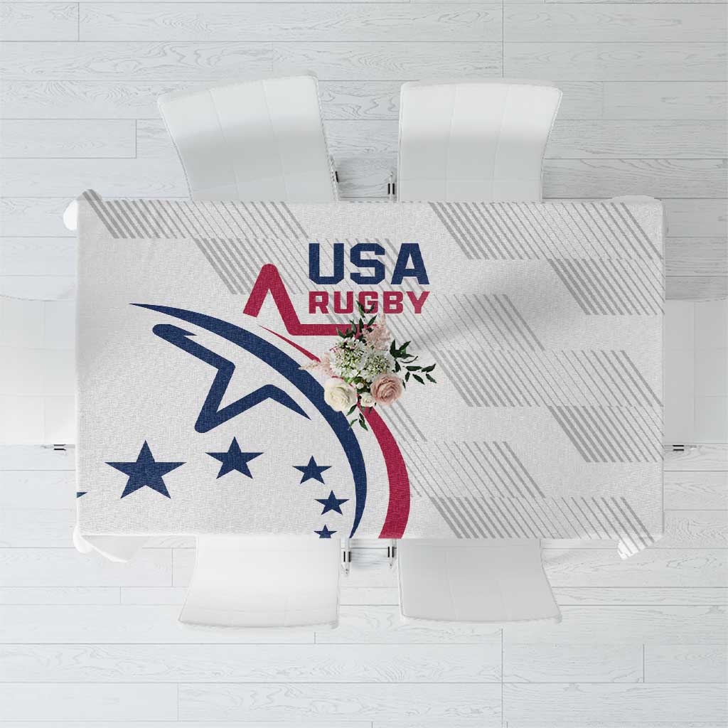 USA 2024 Rugby Tablecloth Soar Like an Eagle White Version - Wonder Print Shop