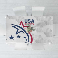 USA 2024 Rugby Tablecloth Soar Like an Eagle White Version - Wonder Print Shop