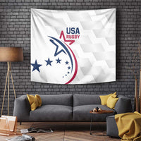 USA 2024 Rugby Tapestry Soar Like an Eagle White Version - Wonder Print Shop