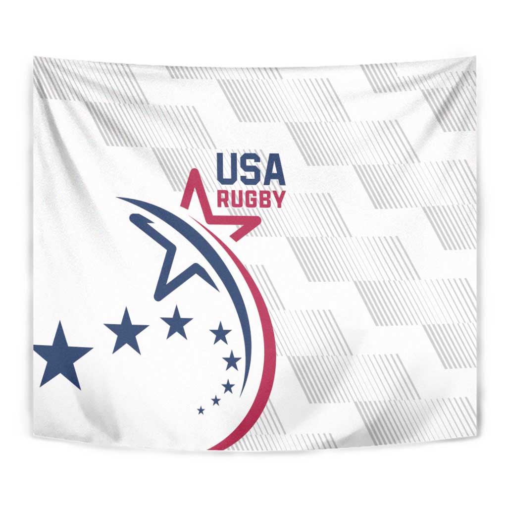 USA 2024 Rugby Tapestry Soar Like an Eagle White Version - Wonder Print Shop