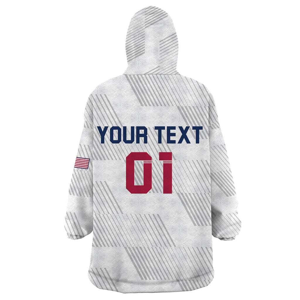 USA 2024 Rugby Wearable Blanket Hoodie Soar Like an Eagle White Version - Wonder Print Shop