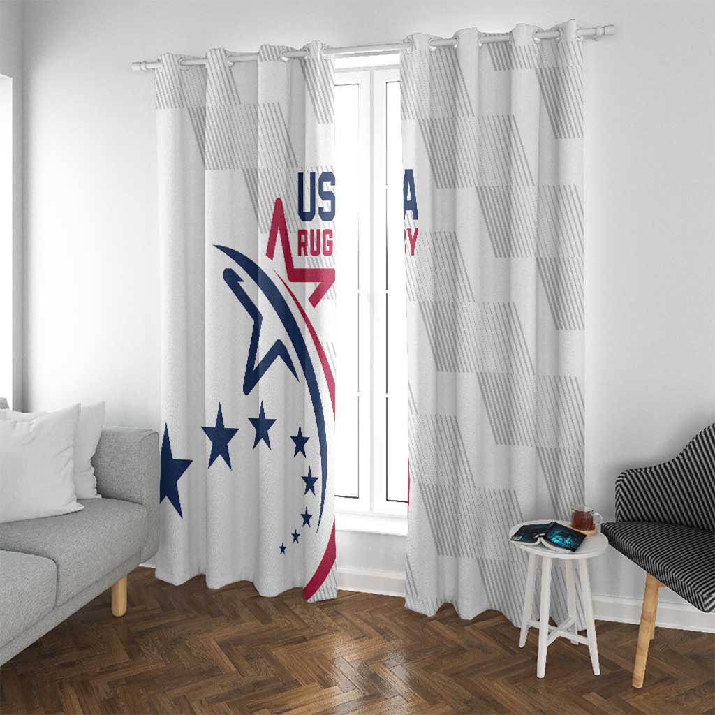 USA 2024 Rugby Window Curtain Soar Like an Eagle White Version - Wonder Print Shop