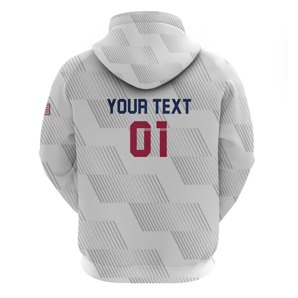 USA 2024 Rugby Zip Hoodie Soar Like an Eagle White Version - Wonder Print Shop
