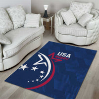 USA 2024 Rugby Area Rug Soar Like an Eagle Blue Version - Wonder Print Shop