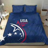 USA 2024 Rugby Bedding Set Soar Like an Eagle Blue Version - Wonder Print Shop