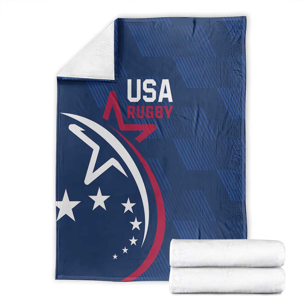 USA 2024 Rugby Blanket Soar Like an Eagle Blue Version