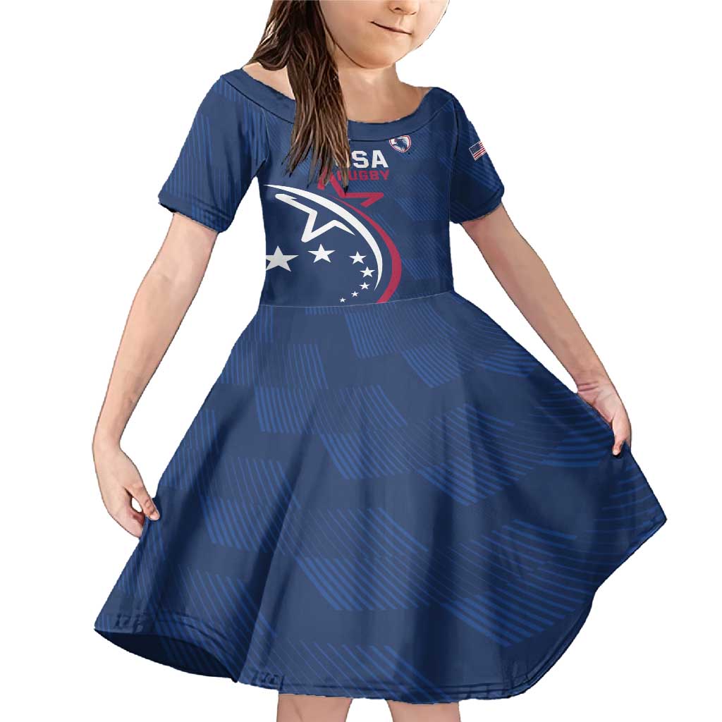 USA 2024 Rugby Family Matching Mermaid Dress and Hawaiian Shirt Soar Like an Eagle Blue Version - Wonder Print Shop