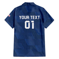 USA 2024 Rugby Family Matching Short Sleeve Bodycon Dress and Hawaiian Shirt Soar Like an Eagle Blue Version - Wonder Print Shop