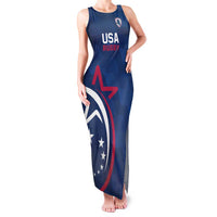 USA 2024 Rugby Family Matching Tank Maxi Dress and Hawaiian Shirt Soar Like an Eagle Blue Version - Wonder Print Shop