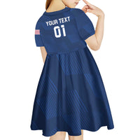 USA 2024 Rugby Kid Short Sleeve Dress Soar Like an Eagle Blue Version - Wonder Print Shop