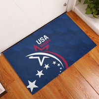 USA 2024 Rugby Rubber Doormat Soar Like an Eagle Blue Version - Wonder Print Shop