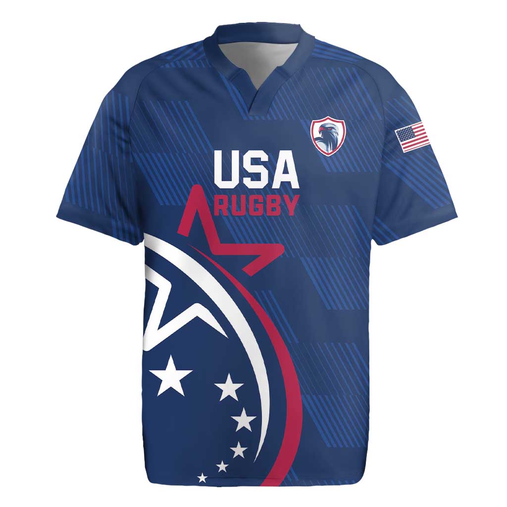 USA 2024 Rugby Jersey Soar Like an Eagle Blue Version - Wonder Print Shop