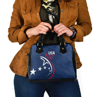 USA 2024 Rugby Shoulder Handbag Soar Like an Eagle Blue Version