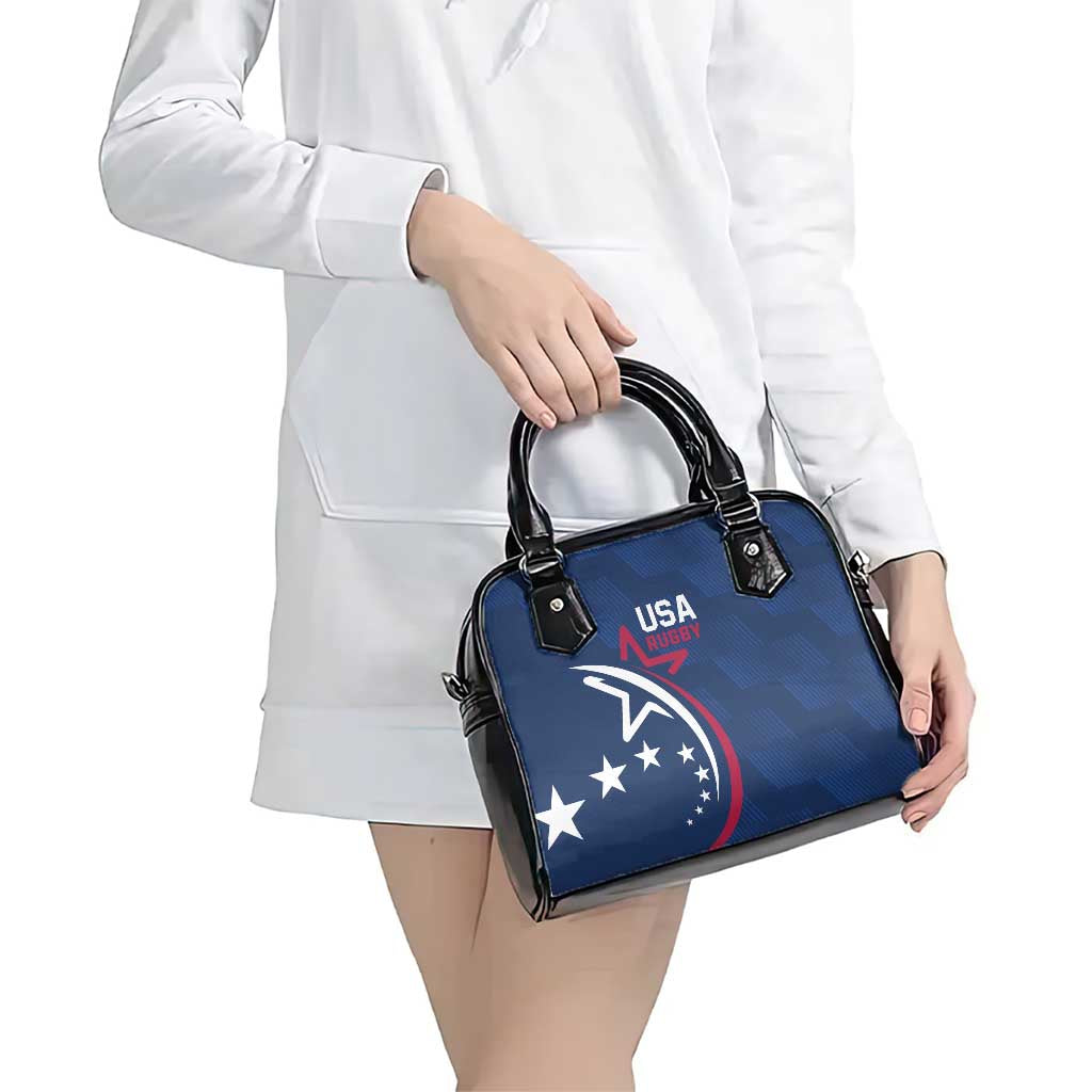 USA 2024 Rugby Shoulder Handbag Soar Like an Eagle Blue Version
