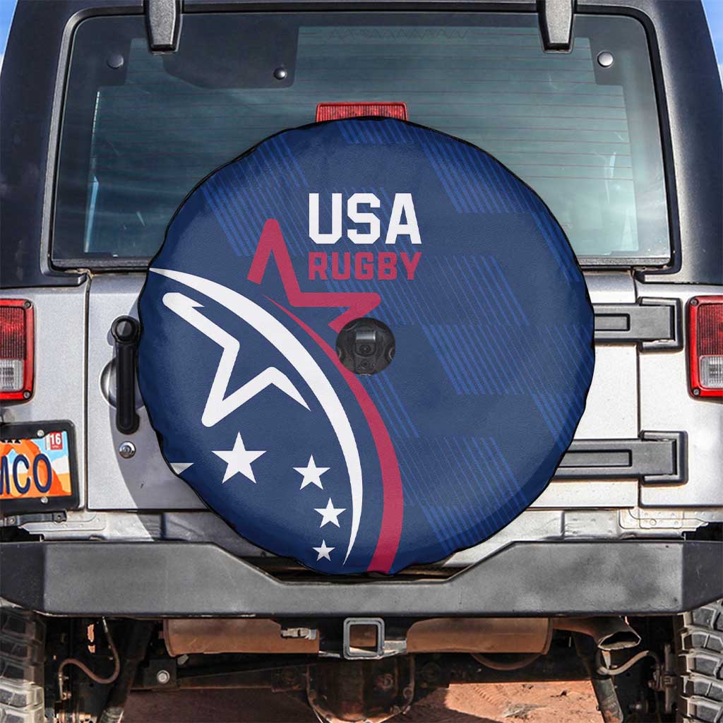 USA 2024 Rugby Spare Tire Cover Soar Like an Eagle Blue Version - Wonder Print Shop
