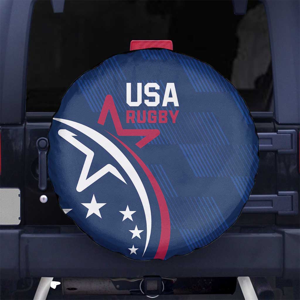 USA 2024 Rugby Spare Tire Cover Soar Like an Eagle Blue Version - Wonder Print Shop