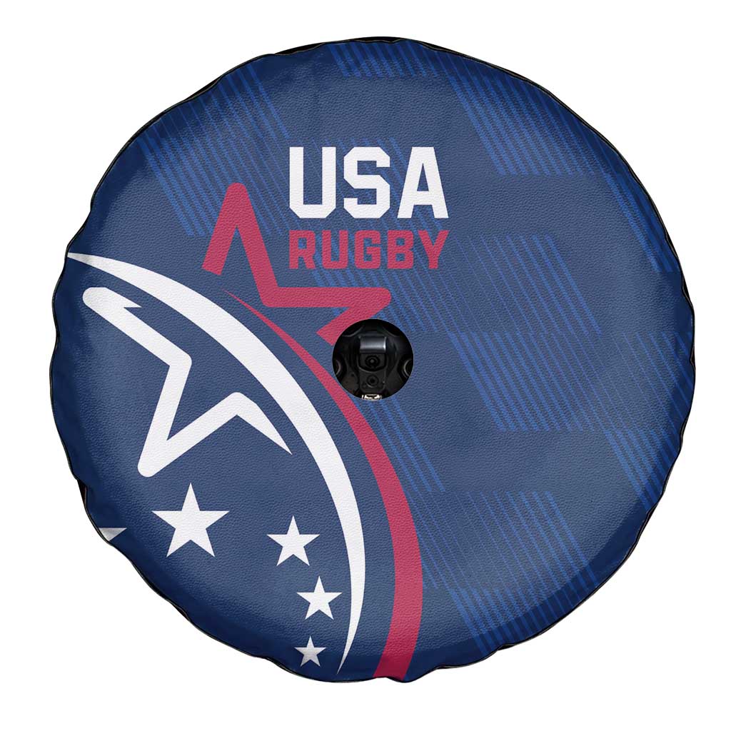 USA 2024 Rugby Spare Tire Cover Soar Like an Eagle Blue Version - Wonder Print Shop