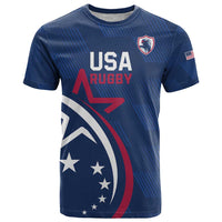 USA 2024 Rugby T Shirt Soar Like an Eagle Blue Version - Wonder Print Shop