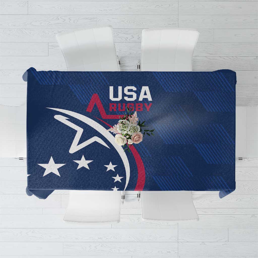 USA 2024 Rugby Tablecloth Soar Like an Eagle Blue Version - Wonder Print Shop