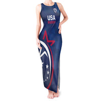 USA 2024 Rugby Tank Maxi Dress Soar Like an Eagle Blue Version - Wonder Print Shop