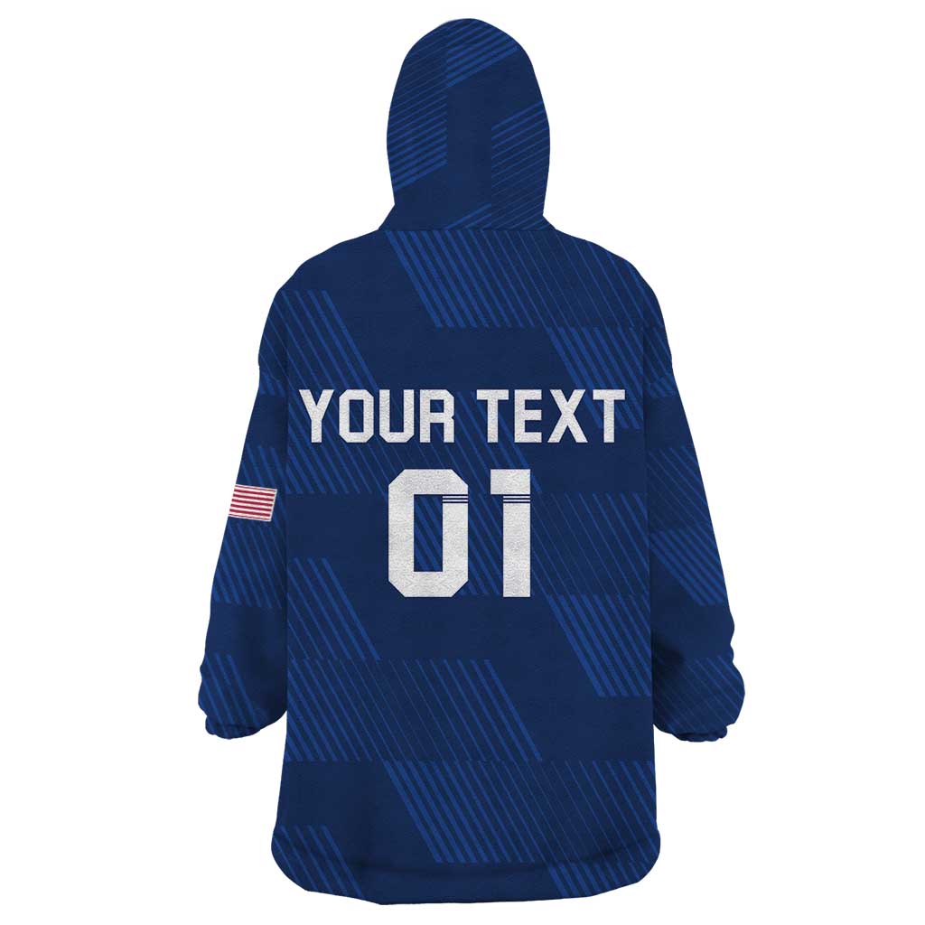 USA 2024 Rugby Wearable Blanket Hoodie Soar Like an Eagle Blue Version - Wonder Print Shop