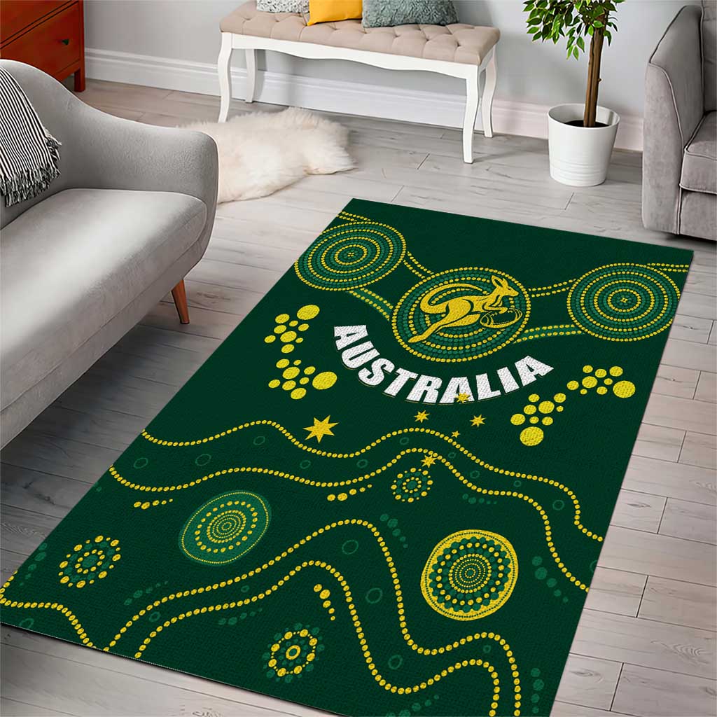 Australia 2024 Rugby Area Rug Go Wallabies - Wonder Print Shop