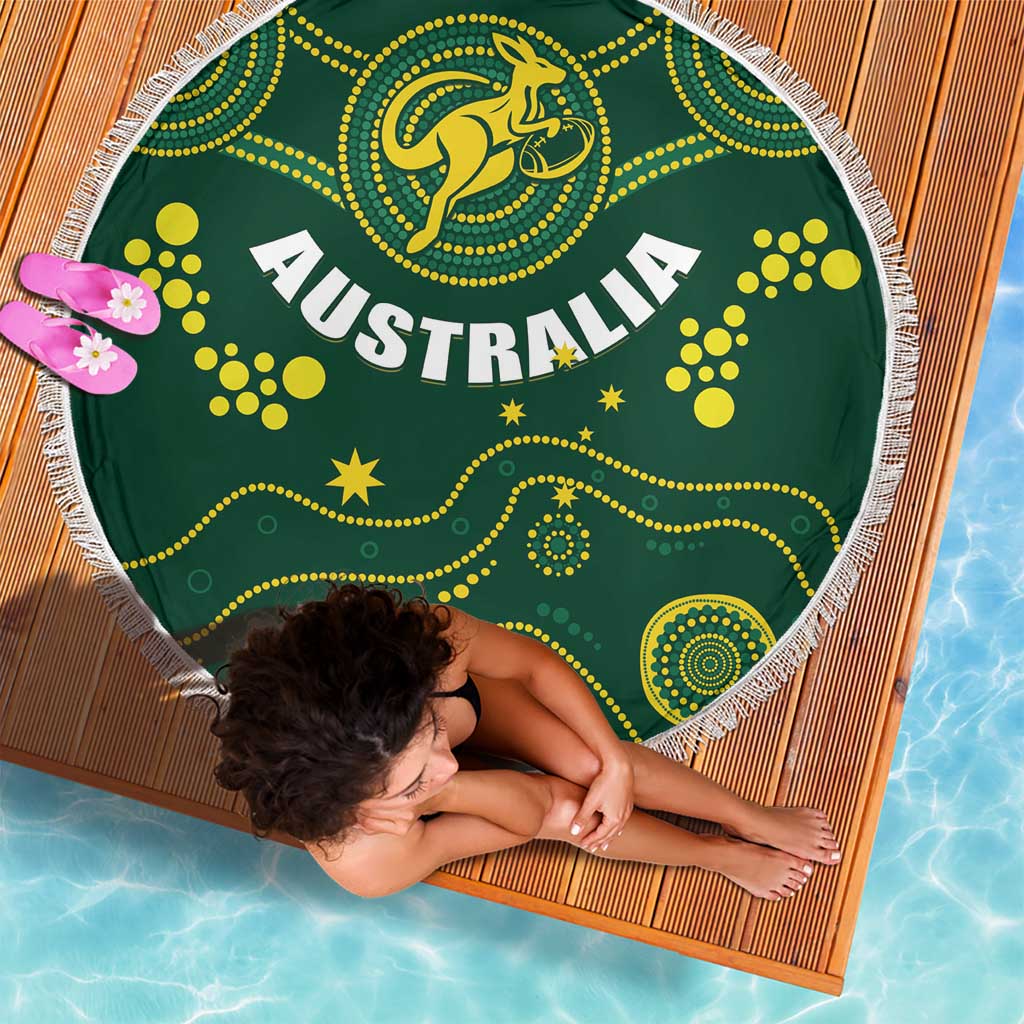 Australia 2024 Rugby Beach Blanket Go Wallabies - Wonder Print Shop