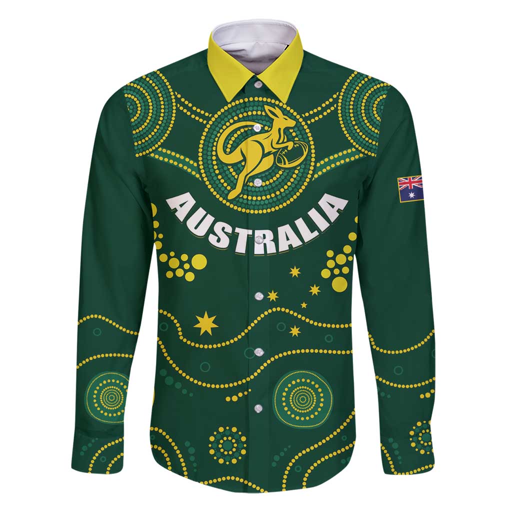 Australia 2024 Rugby Family Matching Long Sleeve Bodycon Dress and Hawaiian Shirt Go Wallabies - Wonder Print Shop