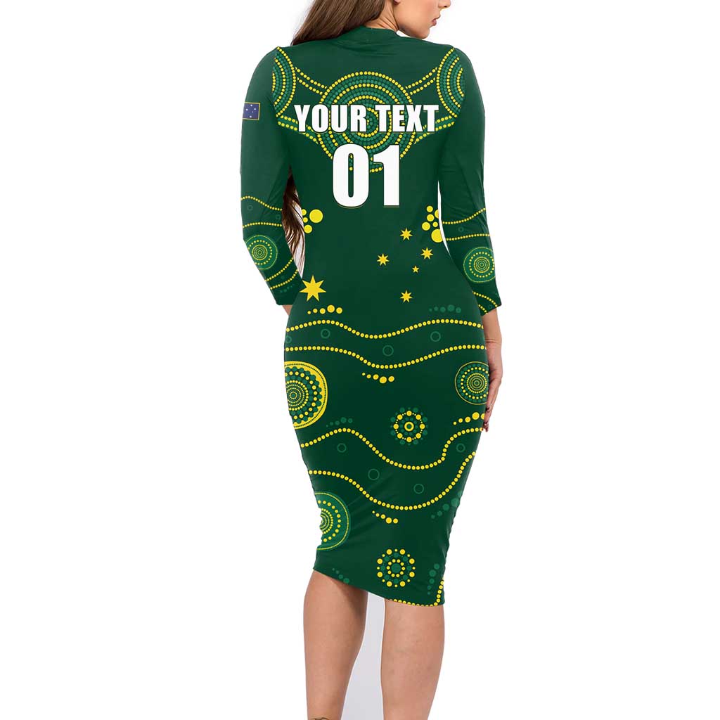 Australia 2024 Rugby Family Matching Long Sleeve Bodycon Dress and Hawaiian Shirt Go Wallabies - Wonder Print Shop