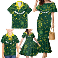 Australia 2024 Rugby Family Matching Mermaid Dress and Hawaiian Shirt Go Wallabies - Wonder Print Shop