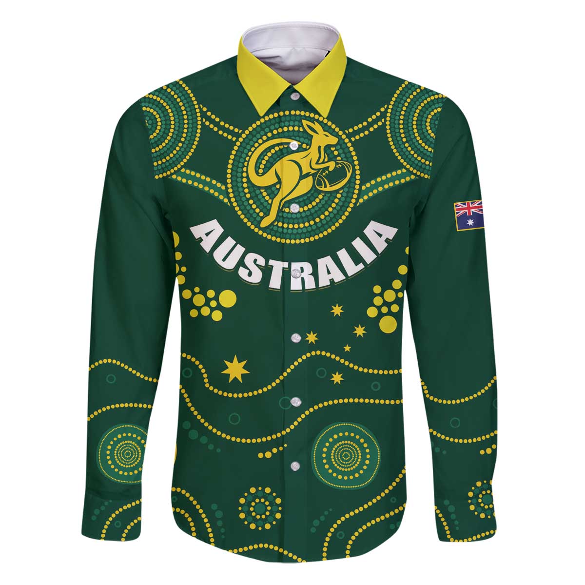 Australia 2024 Rugby Family Matching Puletasi and Hawaiian Shirt Go Wallabies - Wonder Print Shop