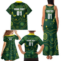 Australia 2024 Rugby Family Matching Tank Maxi Dress and Hawaiian Shirt Go Wallabies - Wonder Print Shop