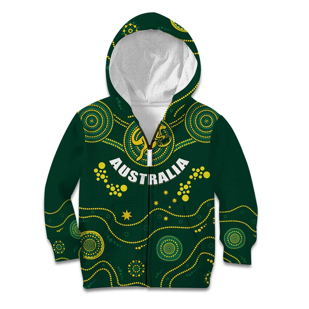 Australia 2024 Rugby Kid Hoodie Go Wallabies - Wonder Print Shop