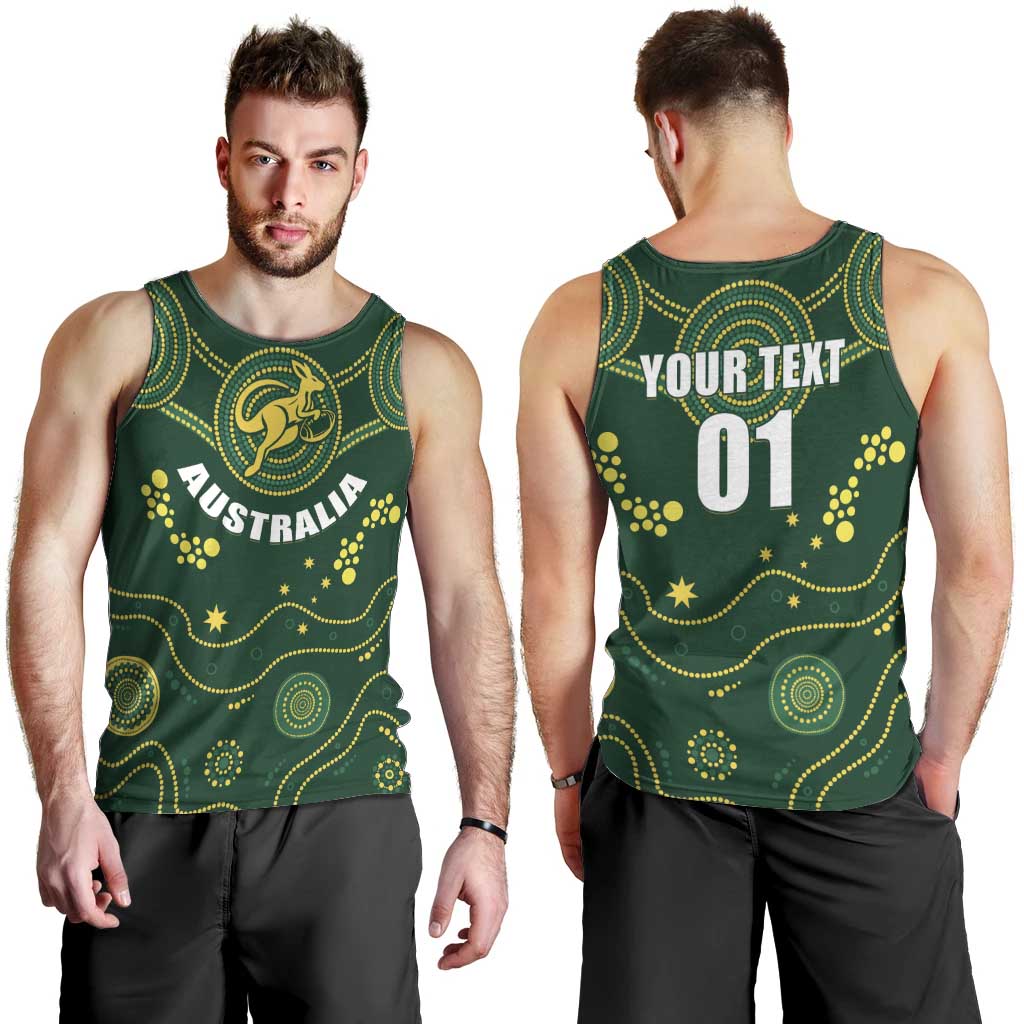 Australia 2024 Rugby Men Tank Top Go Wallabies - Wonder Print Shop