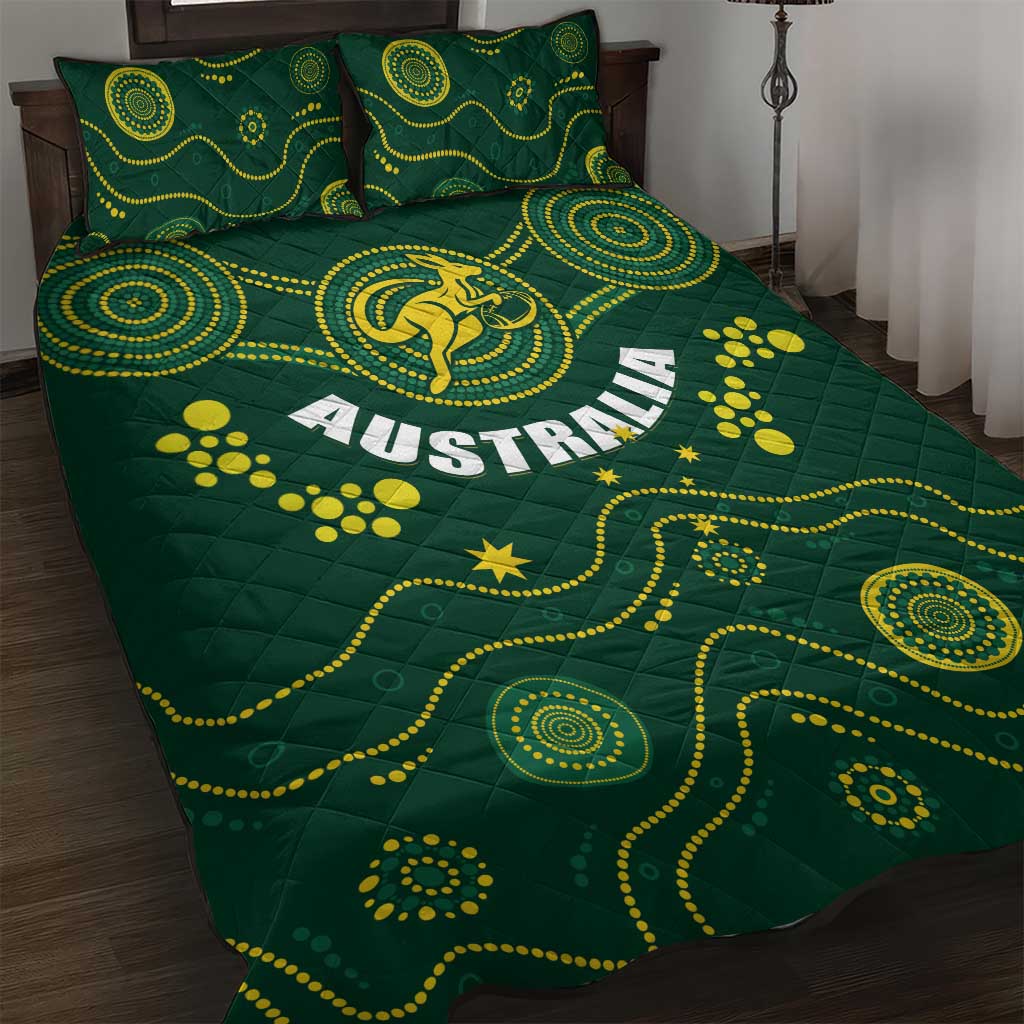 Australia 2024 Rugby Quilt Bed Set Go Wallabies - Wonder Print Shop