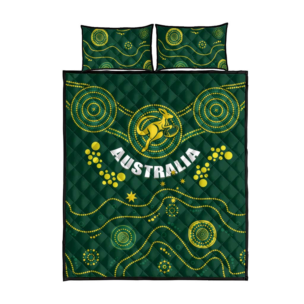 Australia 2024 Rugby Quilt Bed Set Go Wallabies - Wonder Print Shop