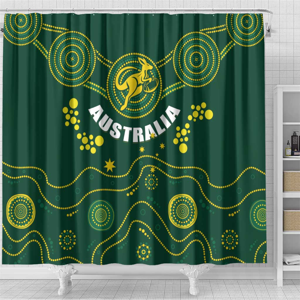 Australia 2024 Rugby Shower Curtain Go Wallabies