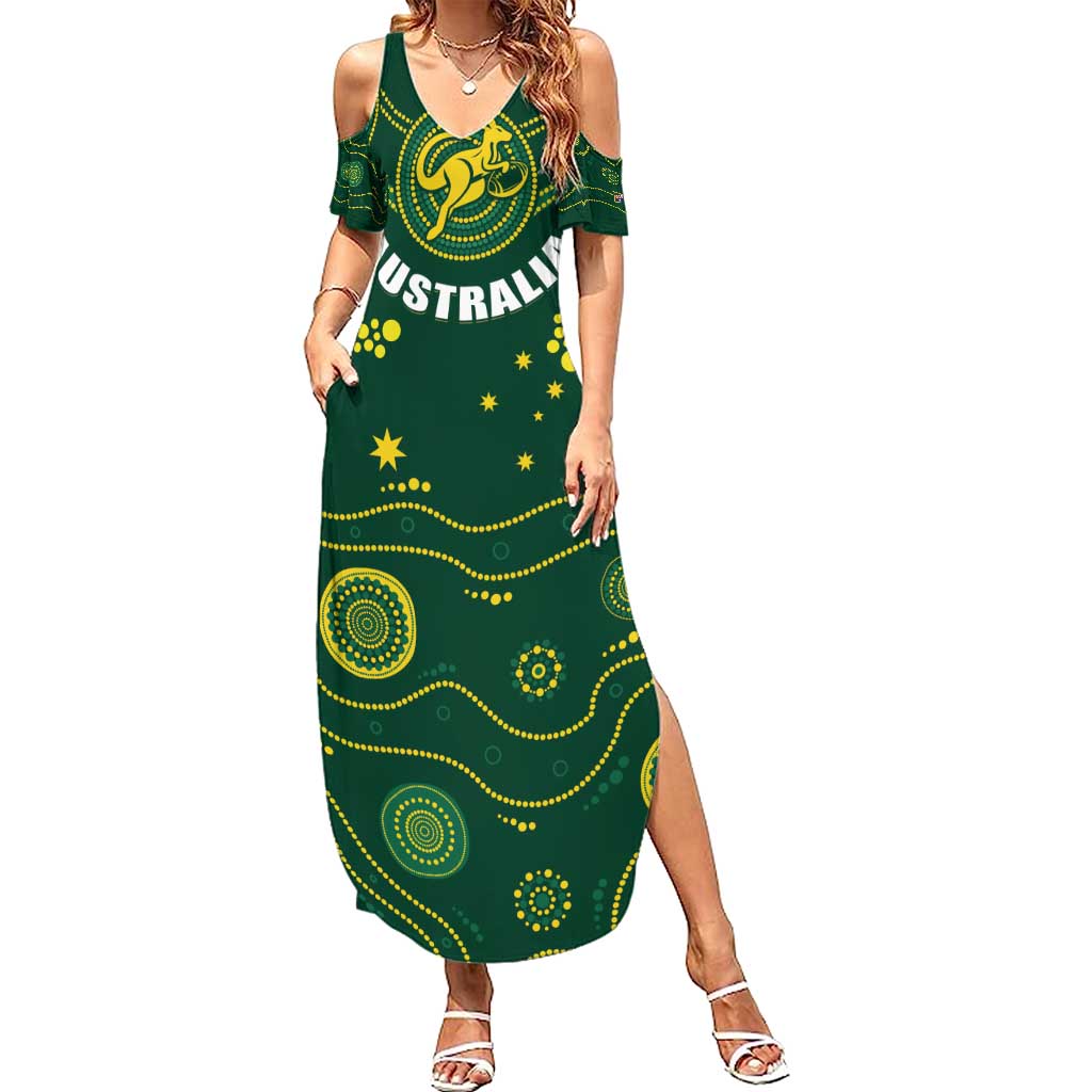 Australia 2024 Rugby Summer Maxi Dress Go Wallabies - Wonder Print Shop