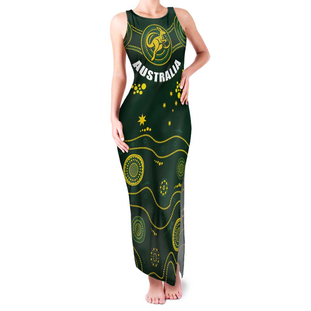 Australia 2024 Rugby Tank Maxi Dress Go Wallabies - Wonder Print Shop