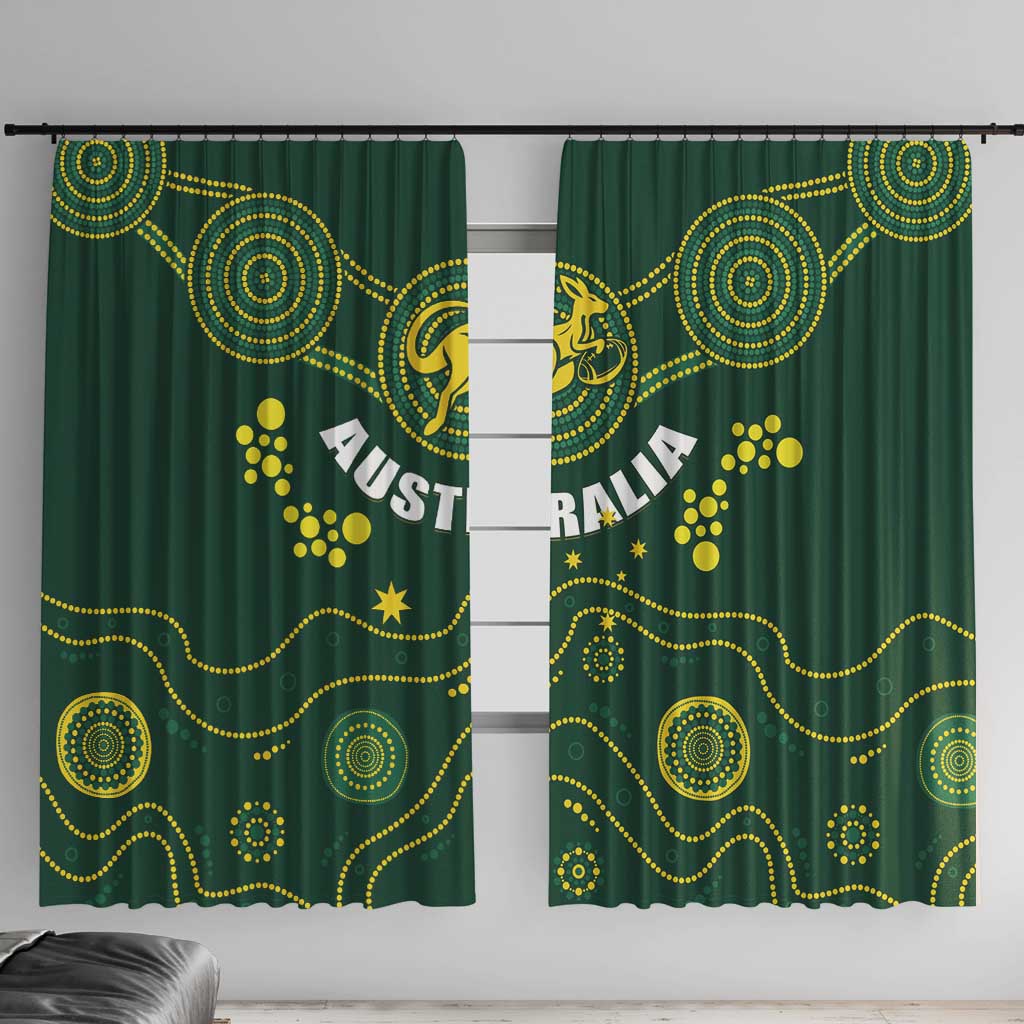 Australia 2024 Rugby Window Curtain Go Wallabies - Wonder Print Shop