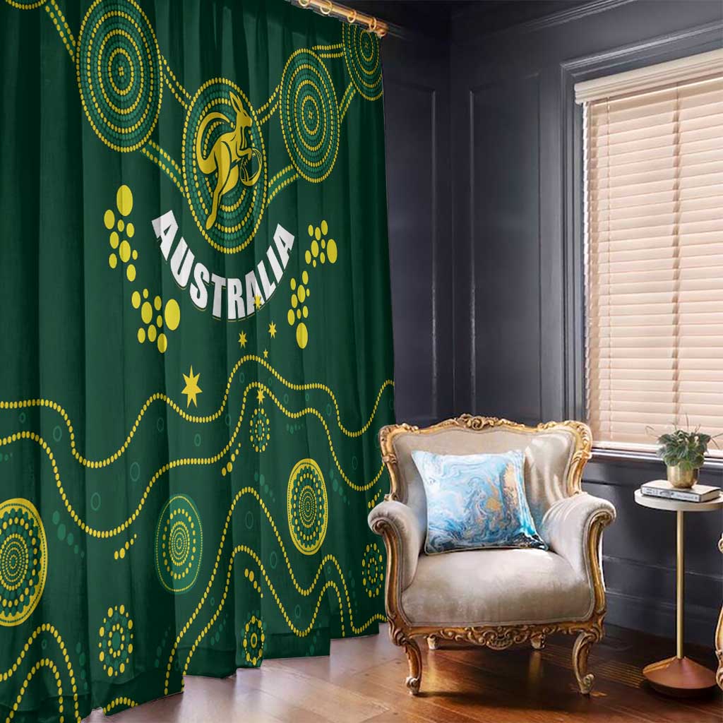 Australia 2024 Rugby Window Curtain Go Wallabies - Wonder Print Shop