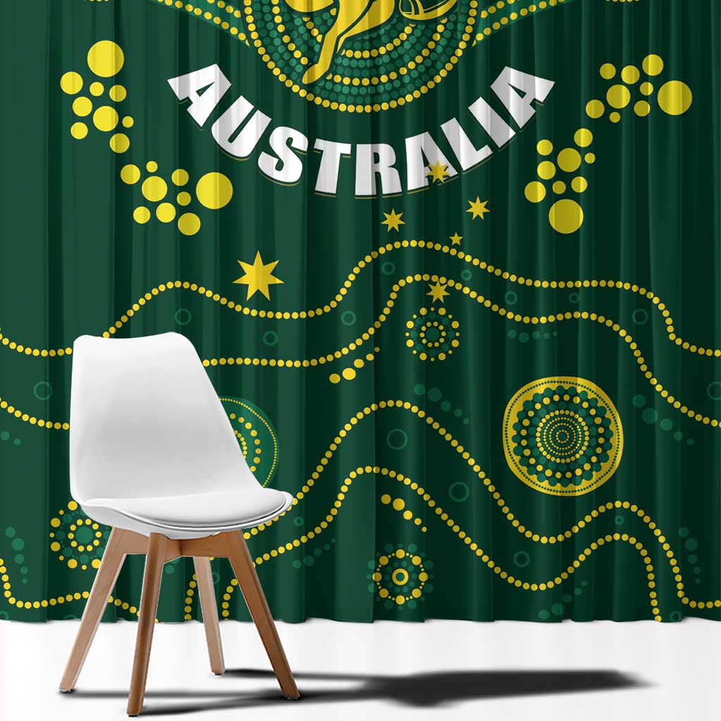 Australia 2024 Rugby Window Curtain Go Wallabies - Wonder Print Shop