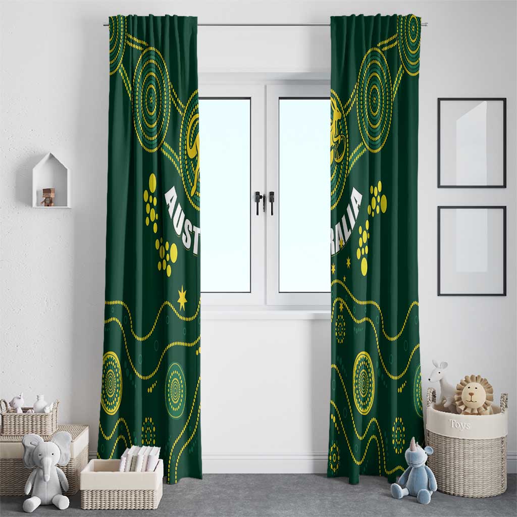Australia 2024 Rugby Window Curtain Go Wallabies - Wonder Print Shop