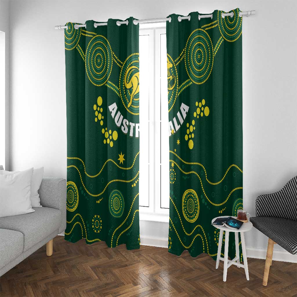 Australia 2024 Rugby Window Curtain Go Wallabies - Wonder Print Shop